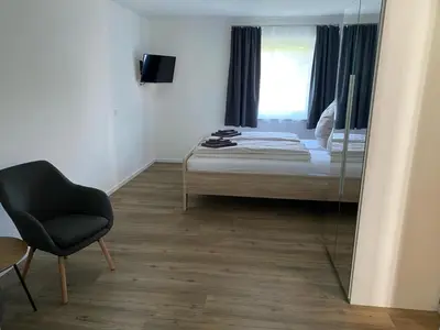 Ein Bett oder Betten in einem Zimmer der Unterkunft Appartement Seegefeld