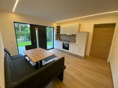 Küche/Küchenzeile in der Unterkunft Appartement Seegefeld