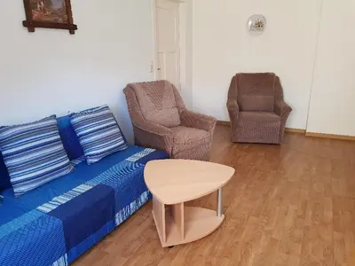 Ein Sitzbereich in der Unterkunft Ferienwohnung Nähe Dahme-Mark