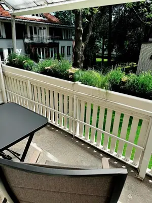 Ein Balkon oder eine Terrasse in der Unterkunft Garden Apartments