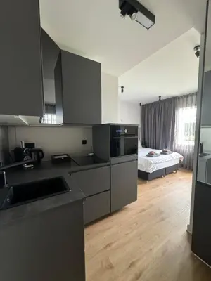Küche/Küchenzeile in der Unterkunft Garden Apartments