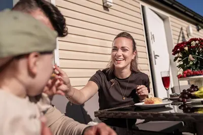 Gäste, die in der Unterkunft Ferienhaus Landliebe Lodges übernachten