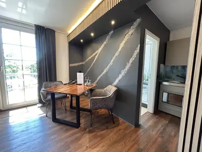 Grundriss der Unterkunft Balkon-Studio im Hotel Reindahls