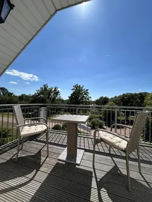 Ein Balkon oder eine Terrasse in der Unterkunft Balkon-Studio im Hotel Reindahls