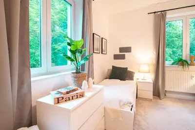 Ein Bett oder Betten in einem Zimmer der Unterkunft Arbio Monteurzimmer Zossen Parking included