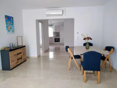 Ein Sitzbereich in der Unterkunft Ferienwohnung Beetzseeheide