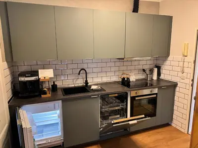 Küche/Küchenzeile in der Unterkunft Altstadtquartier Hagenstraße
