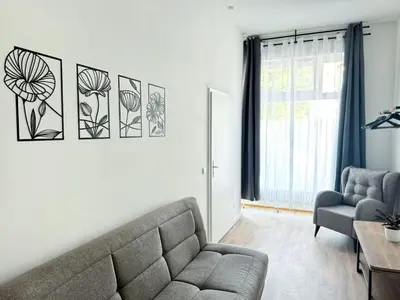 Ein Sitzbereich in der Unterkunft HolidayHome Apartments I Large 3 room apartment in the best location in Kreuzberg