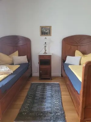 Ein Bett oder Betten in einem Zimmer der Unterkunft Gute Stube