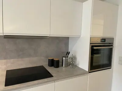 Küche/Küchenzeile in der Unterkunft SybilleGaniaBerlin-Steglitz