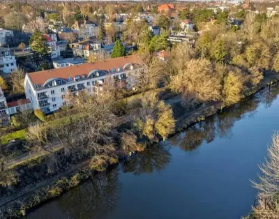 Blick auf einen Fluss in der Nähe der Ferienwohnung