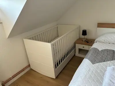 Ein Bett oder Betten in einem Zimmer der Unterkunft FeWo Landleben in Ferch