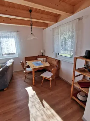 Ein Sitzbereich in der Unterkunft Friedenfelder Nest