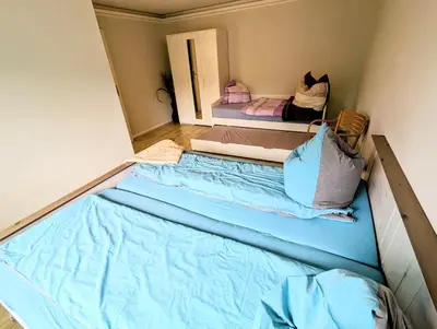 Ein Bett oder Betten in einem Zimmer der Unterkunft Ferienwohnung