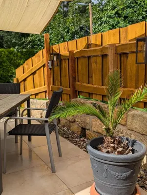 Ein Garten an der Unterkunft Ferienwohnung