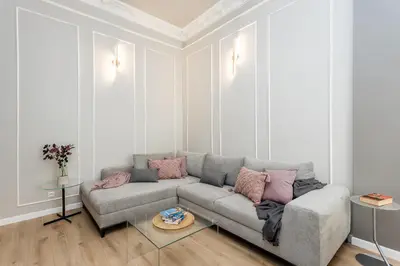 Ein Sitzbereich in der Unterkunft Luxuriöse Design Apartments mit je 3 Schlafzimmern