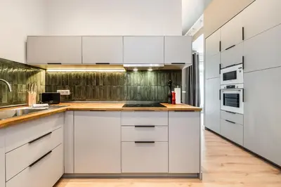 Küche/Küchenzeile in der Unterkunft Luxuriöse Design Apartments mit je 3 Schlafzimmern