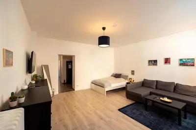 Ein Sitzbereich in der Unterkunft Apartment in Berlin Mitte