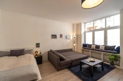 Ein Sitzbereich in der Unterkunft Apartment in Berlin Mitte