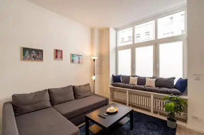 Ein Sitzbereich in der Unterkunft Apartment in Berlin Mitte