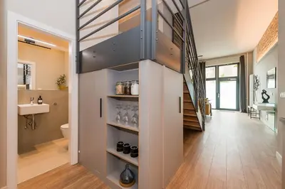 Ein Badezimmer in der Unterkunft Exklusives Designer Loft nahe Hauptbahnhof