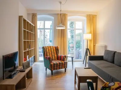 Ein Sitzbereich in der Unterkunft Kleines Steglitz