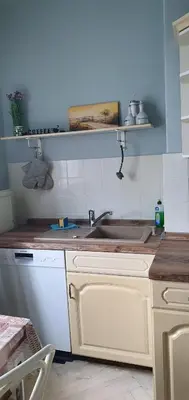 Küche/Küchenzeile in der Unterkunft Ferienwohnung Sabine