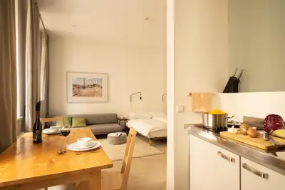 Küche/Küchenzeile in der Unterkunft Miniloft Apartment Hotel