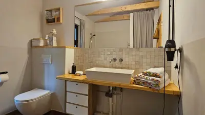Ein Badezimmer in der Unterkunft Kleine Auszeit - Cottage im Grünen