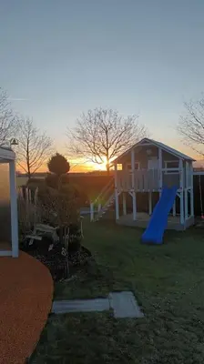 Blick auf den Sonnenuntergang/Sonnenaufgang von des Ferienhauses aus oder aus der Nähe