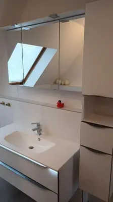 Ein Badezimmer in der Unterkunft Ferienhaus Zum Birkenwäldchen