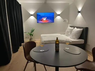 TV/Unterhaltungsangebot in der Unterkunft Barrierearme Neubauwohnung