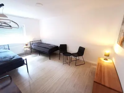Ein Sitzbereich in der Unterkunft Monteur-Haus Prignitz Berlin Biesdorf, Marzan, Hellersdorf