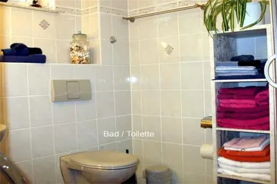 Ein Badezimmer in der Unterkunft Ferienwohnung am Rentierweg