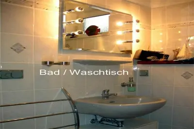 Ein Badezimmer in der Unterkunft Ferienwohnung am Rentierweg