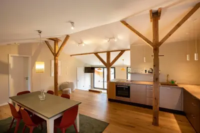 Küche/Küchenzeile in der Unterkunft Große Wohnung mit Loggia