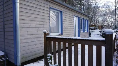 Ferienbungalow im Winter