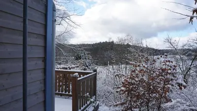 Ferienbungalow im Winter