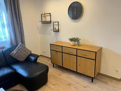 Ein Sitzbereich in der Unterkunft Apartment Hukic mit 2 Schlafzimmer