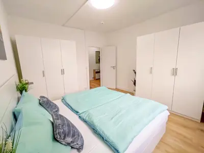 Ein Bett oder Betten in einem Zimmer der Unterkunft 4-Zimmerapartment in Oranienburg