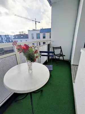 Ein Balkon oder eine Terrasse in der Unterkunft 4-Zimmerapartment in Oranienburg