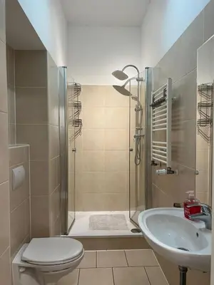 Ein Badezimmer in der Unterkunft Villa Wittenau Ferienwohnung 3