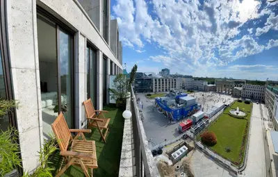 Das Gebäude in dem sich das Aparthotel befindet