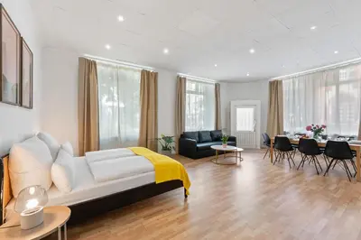 Ein Bett oder Betten in einem Zimmer der Unterkunft Holiday 33 Apartment O, 185 sqm with whirlpool and kids play room
