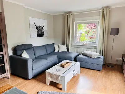 Ein Sitzbereich in der Unterkunft Perfekte Auszeit - Charmantes Ferienhaus Neuenhagen bei Berlin