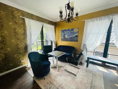 Ein Sitzbereich in der Unterkunft Haus 4 Zimmer bei Berlin