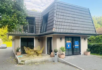 Das Gebäude in dem sich die Ferienwohnung befindet