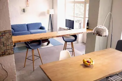 Ein Sitzbereich in der Unterkunft Urban Loft in Vibrant Kreuzkölln