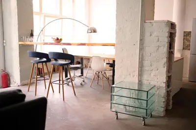 Ein Sitzbereich in der Unterkunft Urban Loft in Vibrant Kreuzkölln