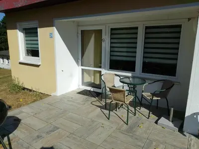 Ein Balkon oder eine Terrasse in der Unterkunft Ferienhäuser am Mühlenberg